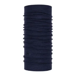 Buff Midweight Merino Wool _ Night Blue Melange Donkerblauw One